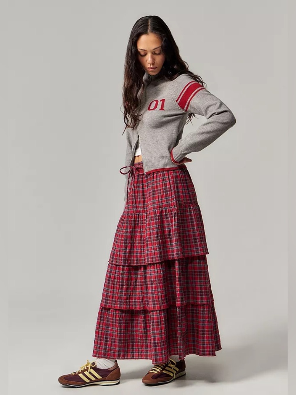 Damson Madder Malika Tiered Maxi Skirt